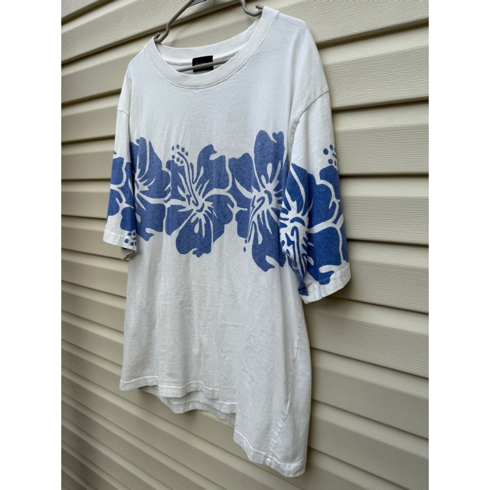 Free People The Bureau Hibiscus Tee Shirt Size Large Oversized Floral Graphic - Picture 3 of 7